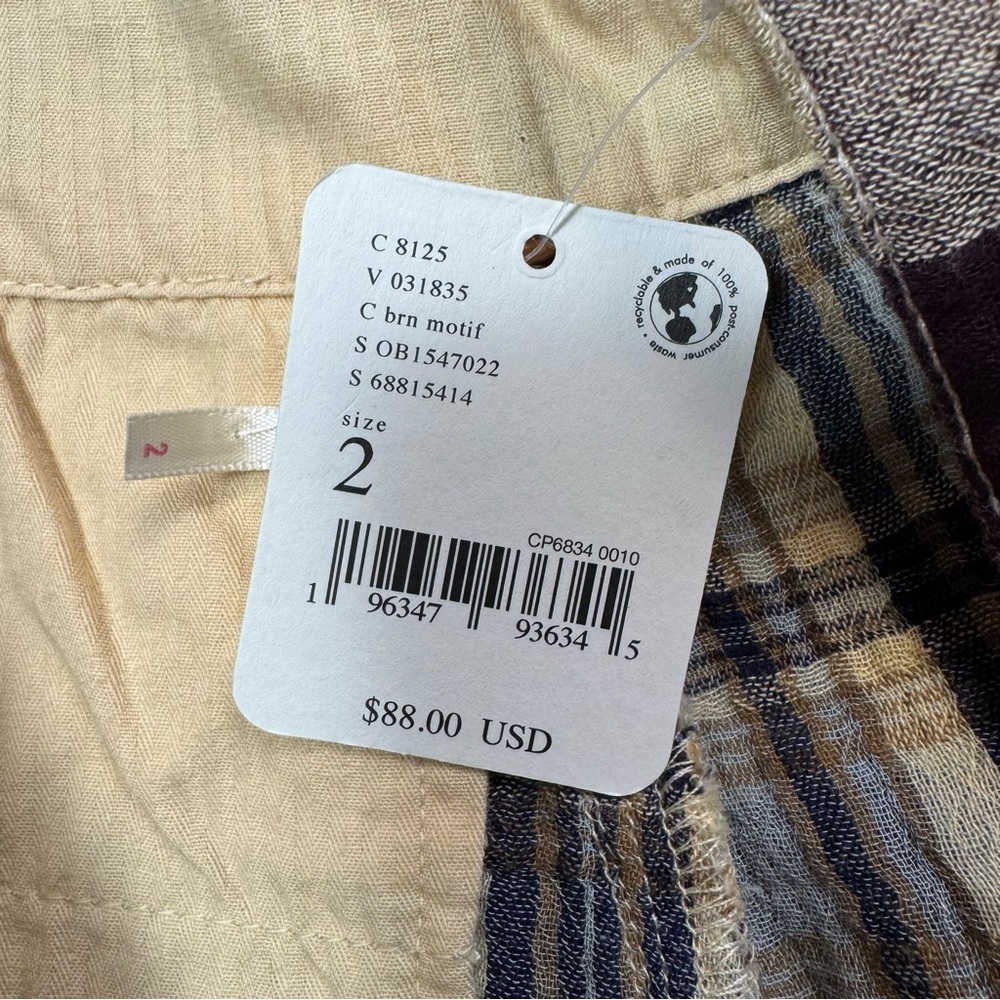 NWT New Free People Isla Plaid Shorts Size 2 - Picture 8 of 9